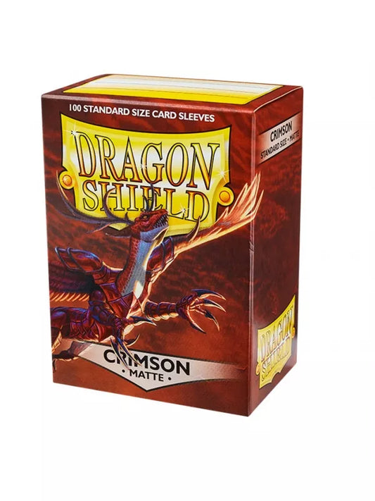 Fundas Standard Matte Crimson Rojo (100 fundas) - Dragon Shield